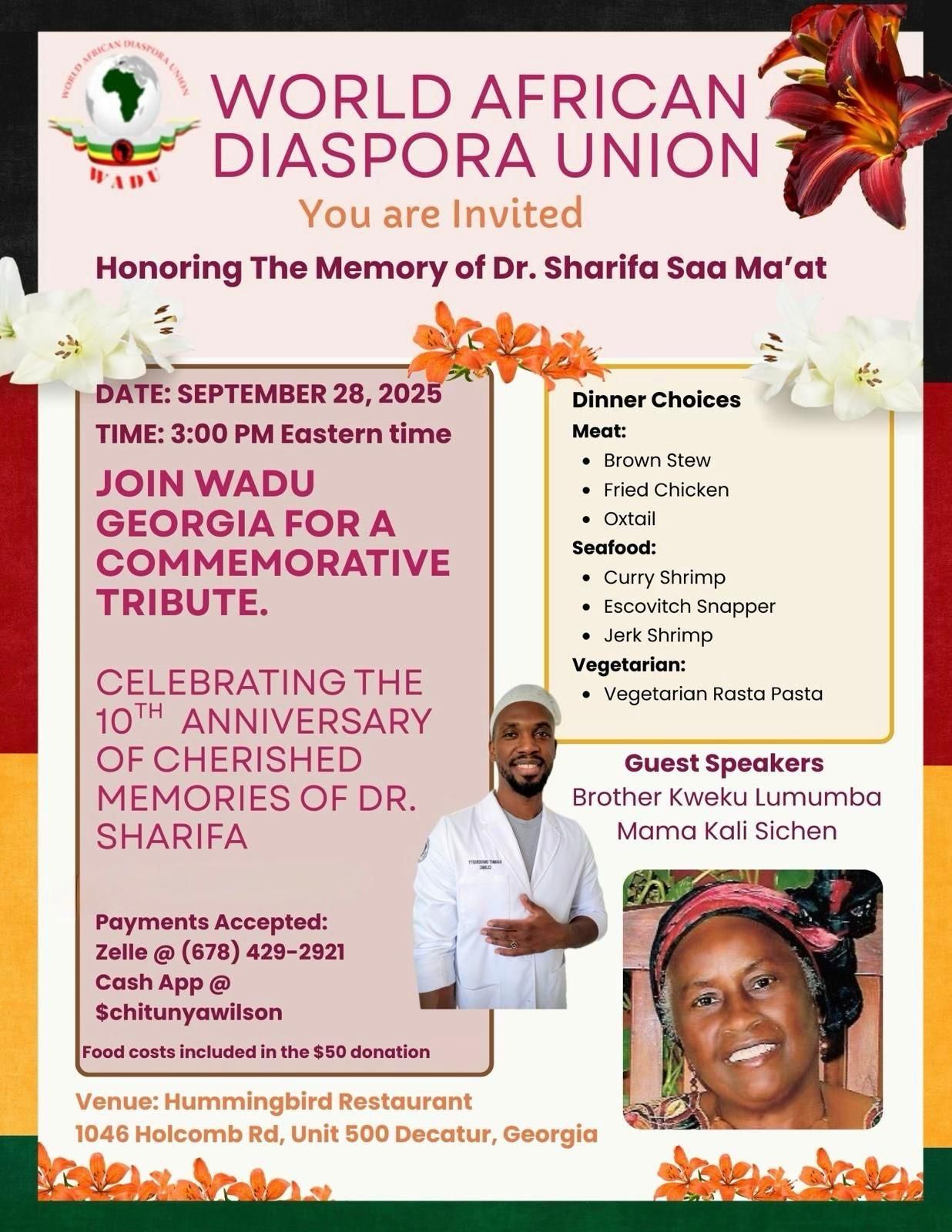 Honoring Dr. Sharifa Saa Ma'at